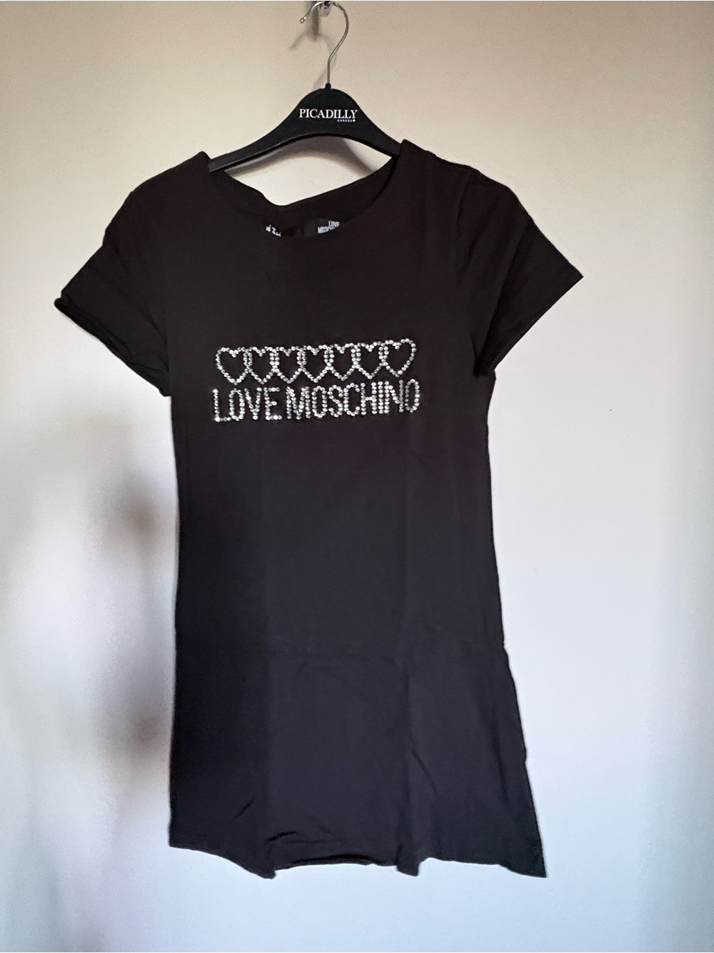 Love Moschino Black Logo T-shirt dress